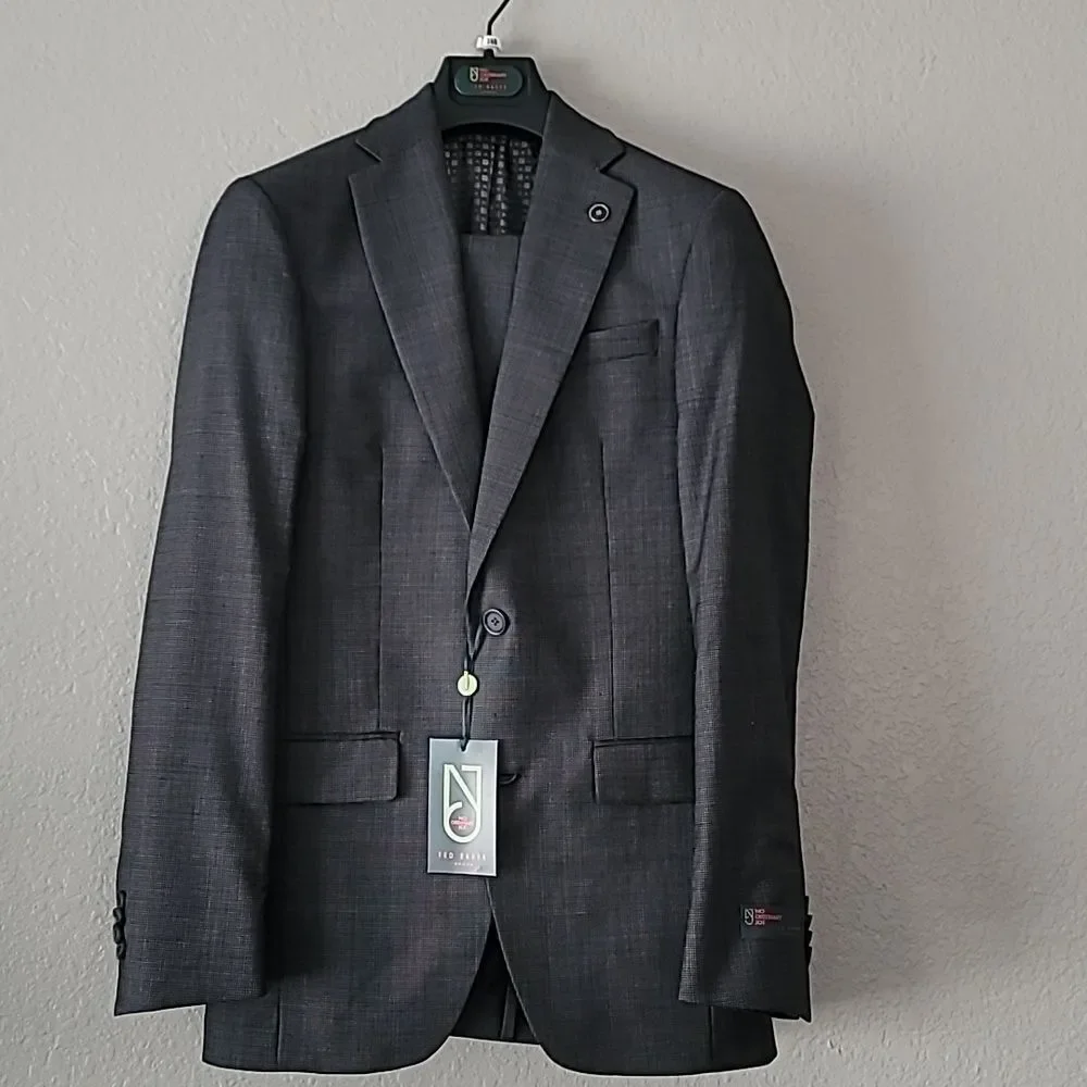 Ted Baker No Ordinary Joe Modern Fit Flat Front 2 Piece Suit 36R 30R